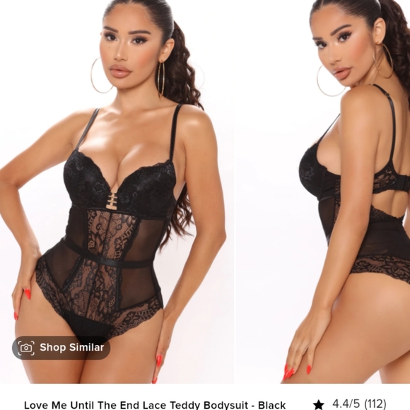 Love Me Until The End Lace Teddy Bodysuit- Lingerie - Picture 2 of 7